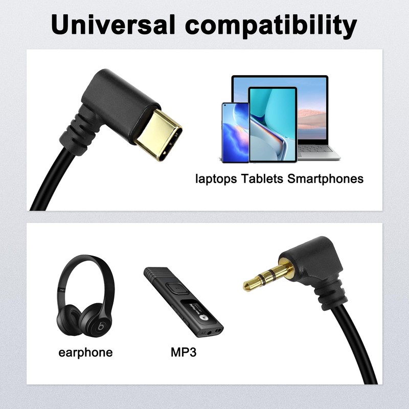 XMSJSIY Type C to 2.5mm Audio Cable USB C Male