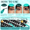 Individual Eyelashes, 100D DIY Cluster Eyelashes, 0.07 D Curl, 10-18