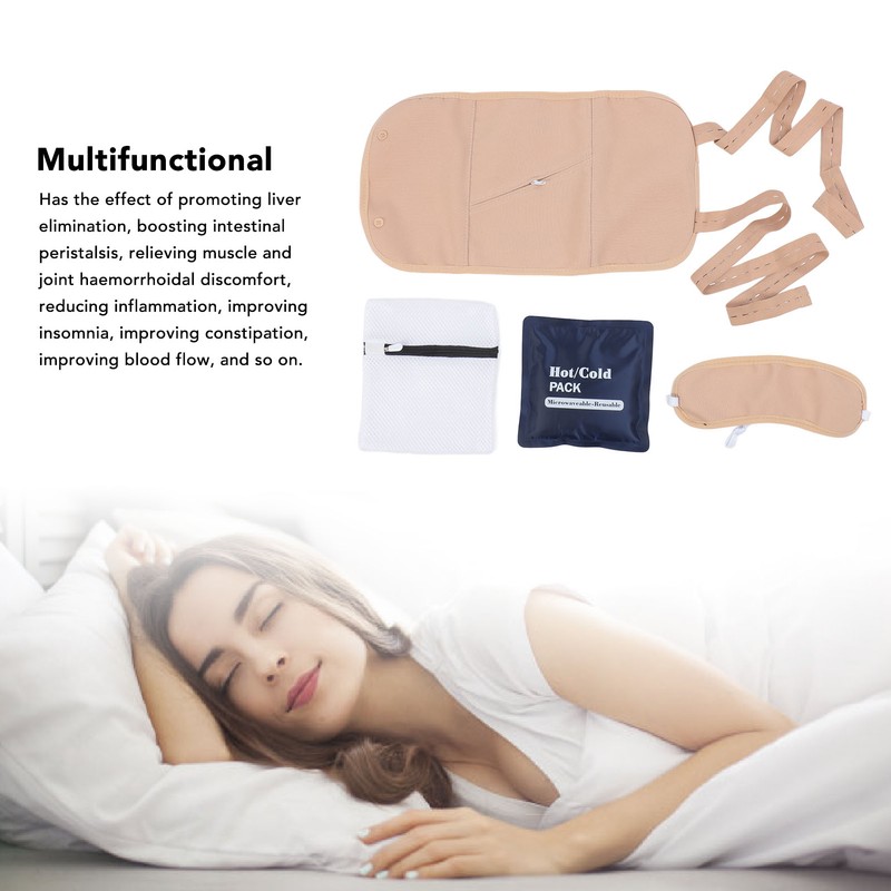 Castor Oil Pack Wrap Kit Reusable Adjustable Organic Cotton Castor