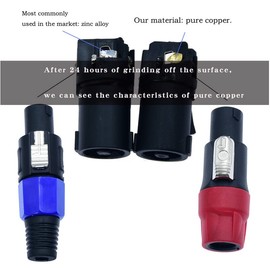 Arklove Heavy Duty Speaker Wire connectors speakon Adapter Cable Connector 4 pin Twist Lock Plug Crown Amplifier with speakon nl4fc nl4fx nlt4x nl2fc 8pack