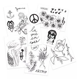 TattooFun Lady Gaga Temporary Tattoos | Realist | Life-Sized | Skin Safe