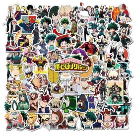 Pack of 100 My Hero Academia Stickers for Water Bottle, Phone, Skateboard, Laptop Sticker Packs for Girls, Teenagers