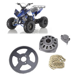 25H Chain, 6T Drum Gearbox Stable Performance High Hardness 68T Rear Chain Sprocket for 2 Stroke 47cc 49cc Mini Moto Pocket Bike Quad ATV, 25h Clutch Drum Gear Box Sprocket Chain Kit