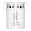 Stainless Steel Thermos Flask with Integrated Cup - Mum Owl