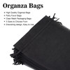 G2PLUS Black Organza Gift Pouches - 10x15 CM Medium Organza
