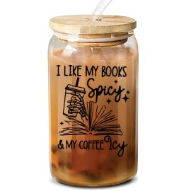 16oz Glass Tumbler with Lid and Straw, Portable Drinking Cup with Cleaning Brush, Letter Pattern Glass Cup for Home, Office, School, Dorm and Picnic Use