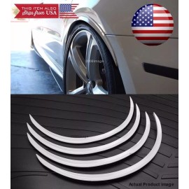 SDeelCase 2 Pairs White Flexible 1" Arch Body Wide Fender Extension Lip for Mitsubishi