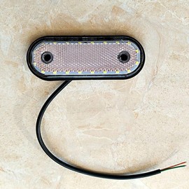 DUOMAICN 2pcs DC24V Waterproof Car Side Light Oval Freedom Trailer Truck RV Trailer Pickup Boats Side Marker Lamp