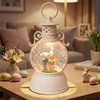 Easter Snow Globe Lantern, 9.4" Bunny Couple Lighted Snow Lantern