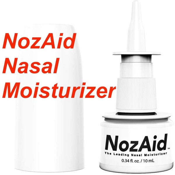 NozAid Nasal Moisturizer Spray (2 Pack) w/ Sesame Oil .34 Oz - Moisturizing Lubricant for Dry, Crusty, Cracked, Stuffy Nose Relief, Nosebleeds, Clear Breathing - Fragrance and Preservative Free (2)