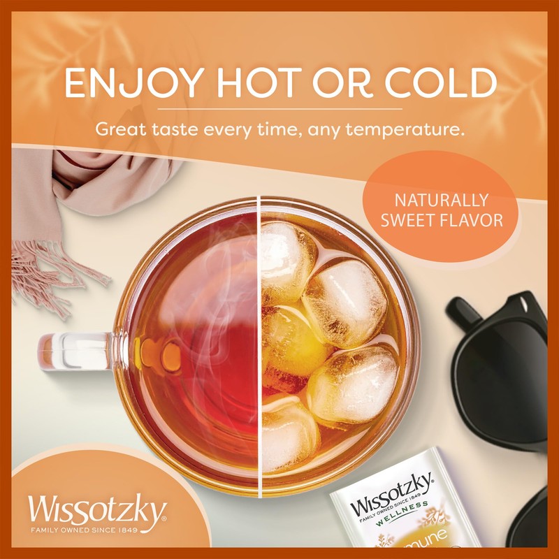 Wissotzky Wellness Immune Herbal Tea, (3 Pack - 60 Tea