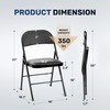 YSSOA 2-Pack Folding Chairs, Padded Vinyl Seats with Durable Frame,
