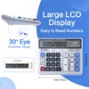M&G Desktop Calculator 12 Digits Extra Large LCD Display, Dual