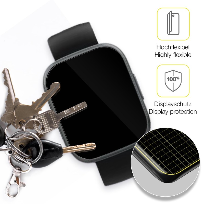 dipos FLEX 2x Schutzfolie klar passend für Poonur T80 1.95