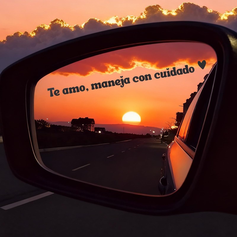 3pz Adesivi per Specchietto Retrovisore Te Amo Maneja Con Cuidado,