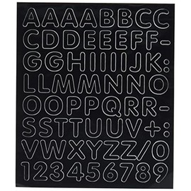 4R Quattroerre.it - 892 - Kit Lettere Numeri Adesivi Componibili, Nero