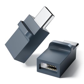 BolAAzuL USB C to Micro USB Adapter 2-Pack, Type C (Male) to Micro USB (Female) Convert Connector for Charging & Data Sync, Grey