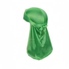 Proumhang Long Tail Durag, Unisex Durag 360 Waves Headgear, Turban Hat, Wide Bands, Pirate Bandana, Women and Men, Hip-Hop Daily Decoration, Green