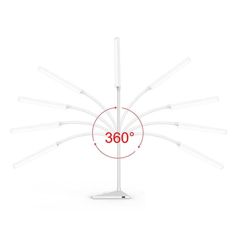 RAOYI LED Desk Lamp, 12W Dimmable Table Lamp Eye-Caring Reading