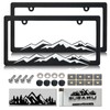 NJNYLLC Mountain License Plate Frames - Plastic Car Tag Holders