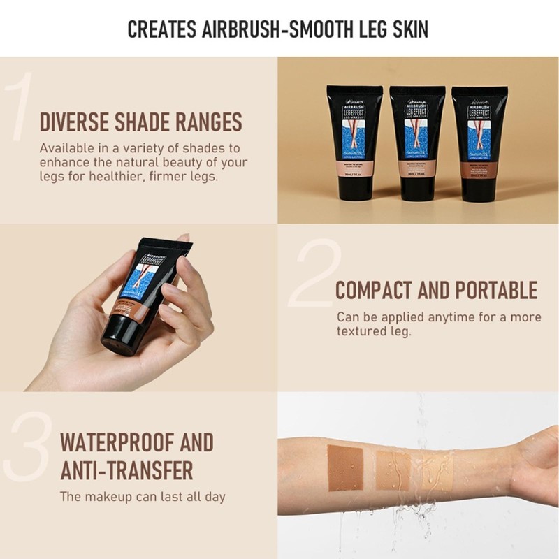 Leg Makeup Full Coverage & Brush Bundle,Leg Makeup To Cover