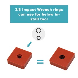 RURBRIN RURBRIN (10 Sets) 3/8" Impact Wrench Retaining Rings with O-Ring, Compatible with Electric/Pneumatic Cordless Wrench, Including Retainer Ring Anvil Install Tool