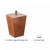 sourcing map Furniture Legs, 3 Inch(80mm) Set of 4 Square