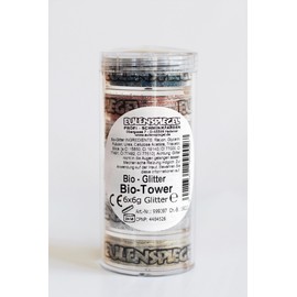 Eulenspiegel 999097 - Organic Glitter Tower, 6 x 6 g, Biodegradable, Glitter for Face and Body
