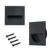 Geesatis 2 Pcs Recessed Door Handles Finger Pulls Handles Cabinet
