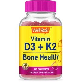 WellYeah Vitamin D3 + K2 Gummies - Vitamin D3 1000 IU, K2 100 MCG