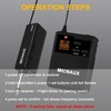 MICNAUX Wireless Lapel Microphone System with Headset & Lavalier Mics,