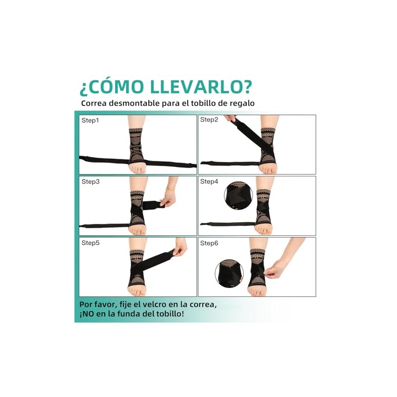 Tobilleras para Esguince 2 Pzs Compresión Ajustable (2 pcs, Medium)