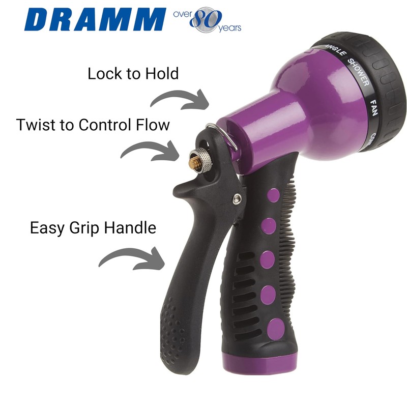 Dramm® Revolver Heavy Duty 9-Pattern Garden Hose Nozzle – Adjustable