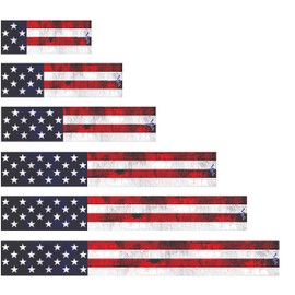 White Water Archery Non-Laminated Vintage American Flag USA Flag Arrow Wraps 15 pk Choose Length Width (7, 1)