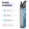 Konokyo Insulated Water Bottle 24oz Stainless Steel Sport Bottles with