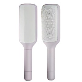 LEKAYIHU Self Cleaning Hair,Brush Brush with Retractable Bristles for Women Long Thick Hair (Purple)