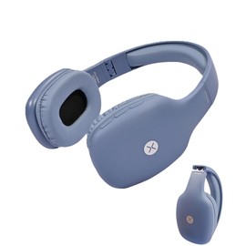 XPOWER X55 Audífonos De Diadema Bluetooh X55, Diseño Súper Cómodo, hasta 15 Horas De Uso, Sonido Cristalino, Asistente de Voz, Micrófono Incorporado, Botones Integrados (Garantía de 1 año) (Azul)