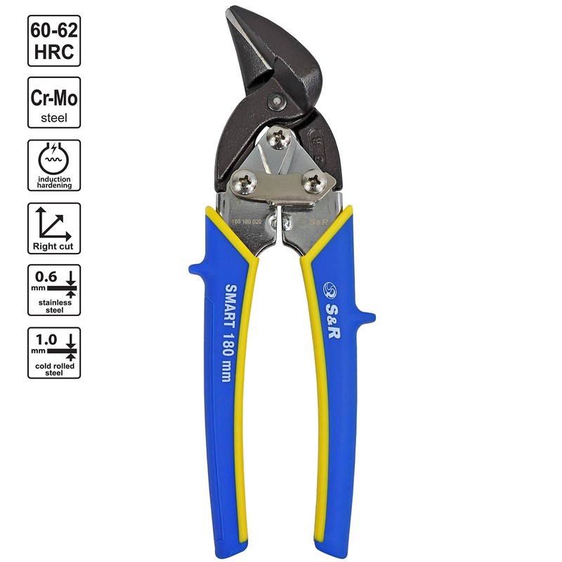 S&R Mini Tin Snips, Ideal Series, Strong and Versatile, 180
