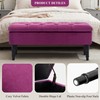 FOREDO 40" Velvet Storage Ottoman Bench, Upholstered Storage Bench, Modern