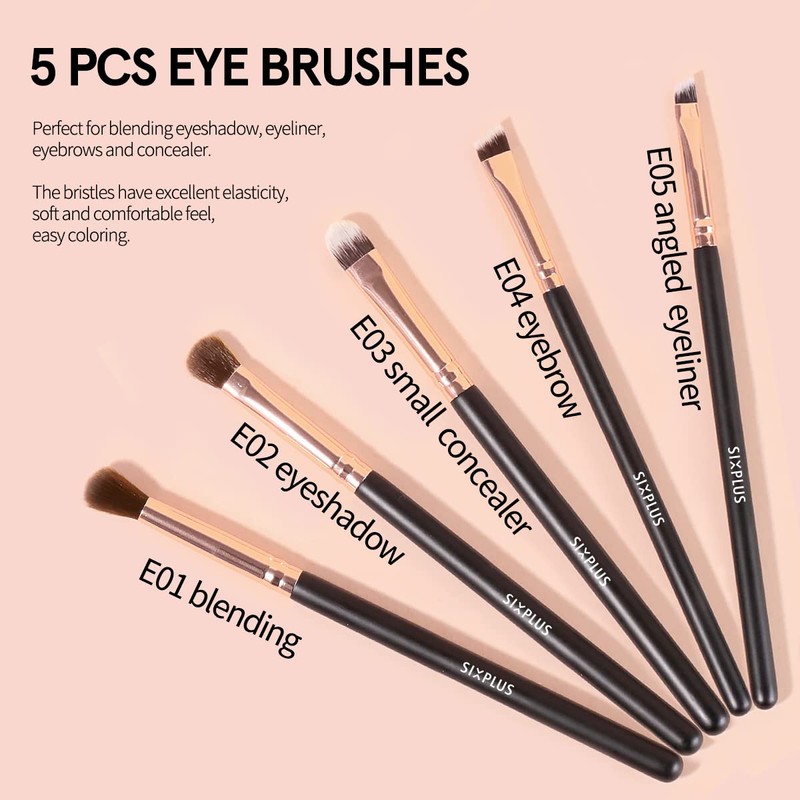 Noble Gold Makeup Brush 11 Piece Set With Brown Cosmetic