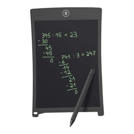 Wedo 66908501 LCD Schreib und Maltafel, mit Stift, Magnetstreifen, elektronische Löschung, 14,3 x 0,4 x 21,9 cm, schwarz