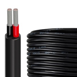 URCIANOW 24 AWG Cable 2 Core Electrical Wire 24 AWG 2 x 0.2 mm² Cores Electrical Wire 20 Metres UL2464 Electrical Wire 24 AWG PVC Cord Stranded Copper Wire Tinned