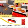 1 Pack Cartoon Tablecloth: Red & White Lightning Bolt Party