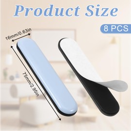 8pcs Furniture Slider Gliders Self-Stick Furniture Movers Sliders Strip for Carpet Rectangle Floor Protector Pads Furnitures Moving Pads for Chair Table Desk Sofa Couch(75x15mm)