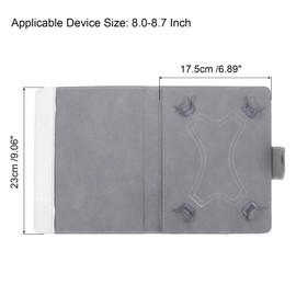 sourcing map Universal 8 Inch Tablet Case, Protective Folio PU Leather Shell Case for 8.0-8.7 Inch Touchscreen Tablet, White