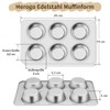 Herogo Stainless Steel Muffin Baking Mould for 6 Muffins, 29