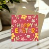 RED OCEAN Floral Easter Card, Cute Easter Card, Happy, Greetings,