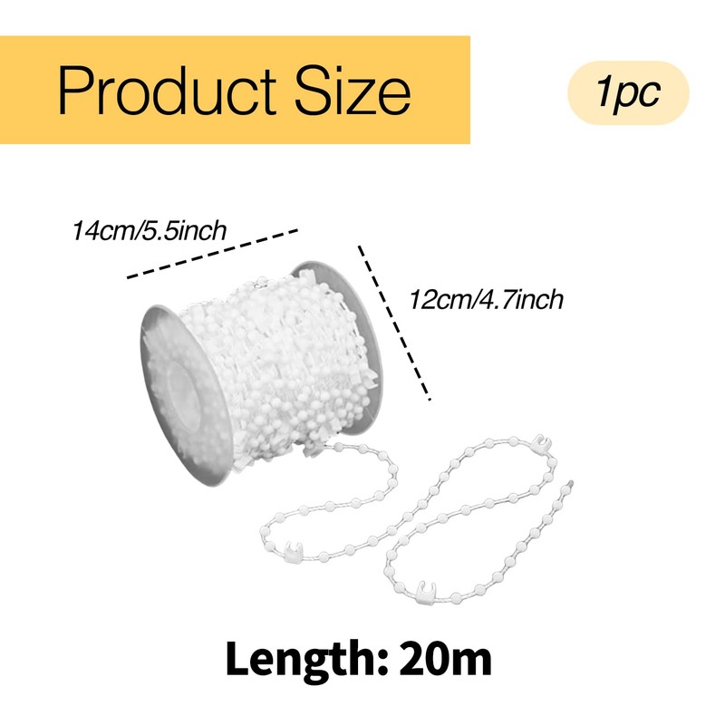 1 Pcs 20 Meter 200 Clips Vertical Blind Bottom Chain,Vertical