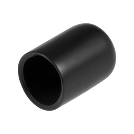 sourcing map Rubber End Caps Vinyl Round Tube Bolt Cap Cover Thread Protection Black 11 mm Inner Diameter