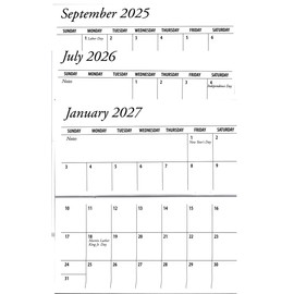 DIY 3 Year 2025 2026 2027 Pocket Calendar Planner with Cover Card Stock and Note Pad Do It Yourself Kit (1 Kit)
